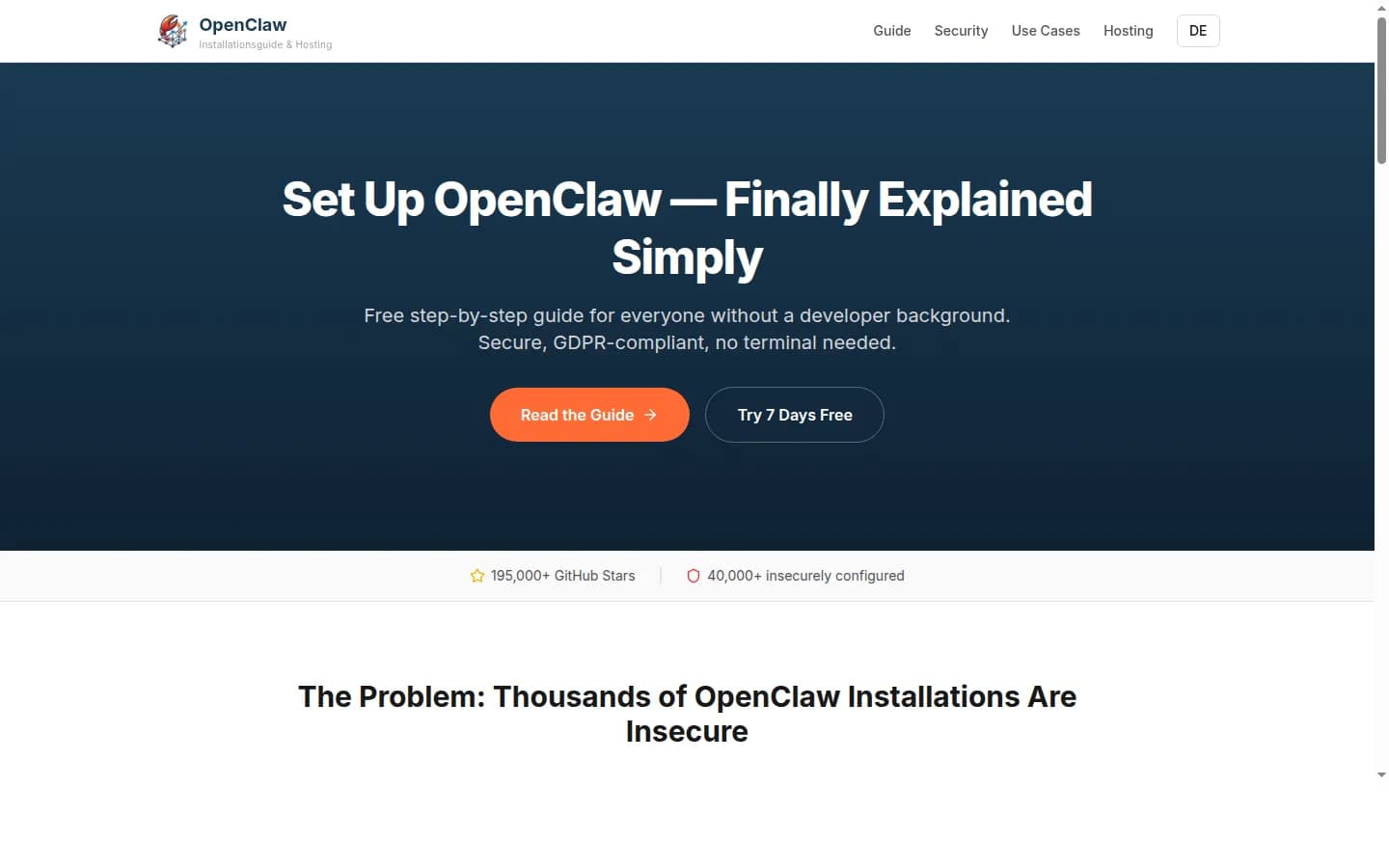 OpenClaw DACH — Projekt-Screenshot